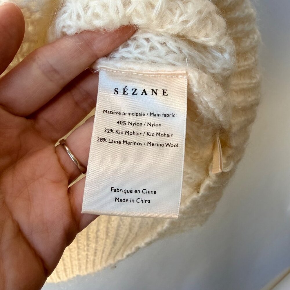 Sézane Dwee Jumper – Size M (White) - Picture 8 of 9